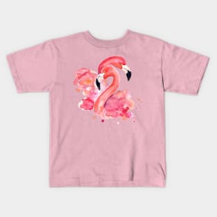 Pink Flamingos – in Love Kids T-Shirt